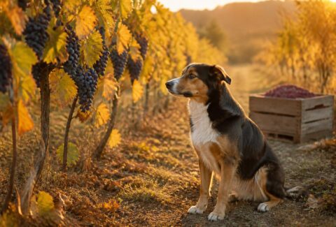 Vendemmia in Campania, perché uva e vinacce sono pericolose per il cane