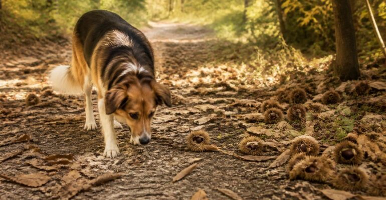 Ricci di castagne e cane, il pericolo nascosto nei boschi