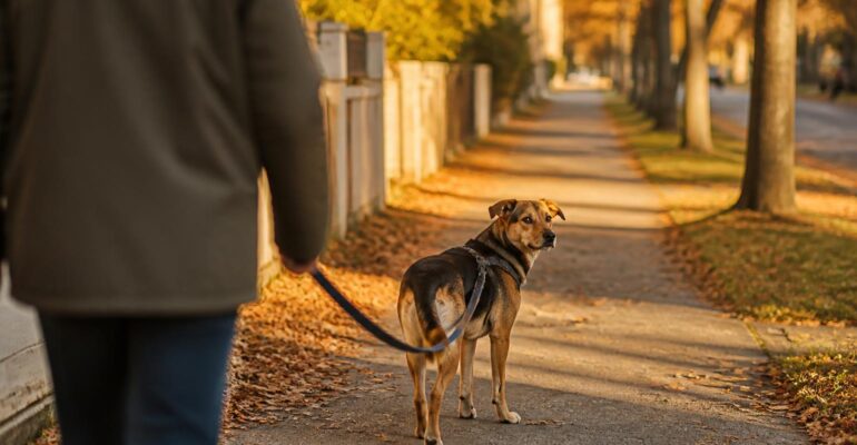 Il cane vuole tornare a casa durante la passeggiata, perché ascoltarlo
